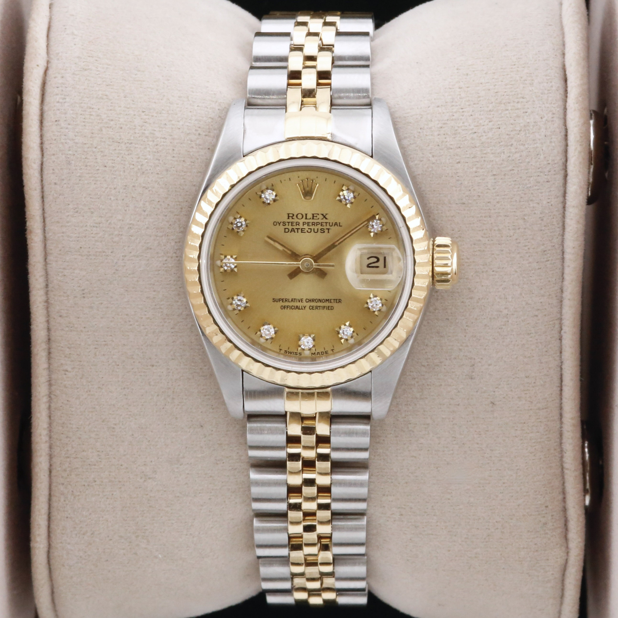 Rolex Lady Datejust 26  69173 Champagne Diamond 26mm Excellent 1991 